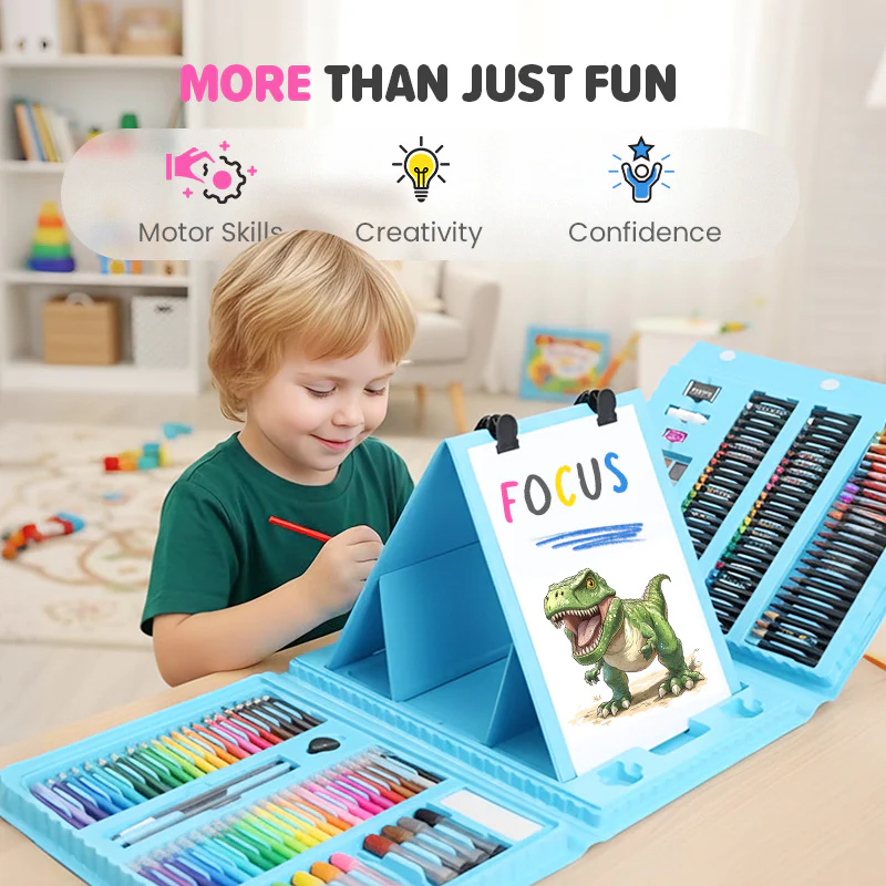 🎨35% OFF!✨ Deluxe 6-in-1 Art Creativity Set - Includes Drawing Tools & 12 Colors for Kids' Creative Development 🧑‍🎨🌟 - Image 4