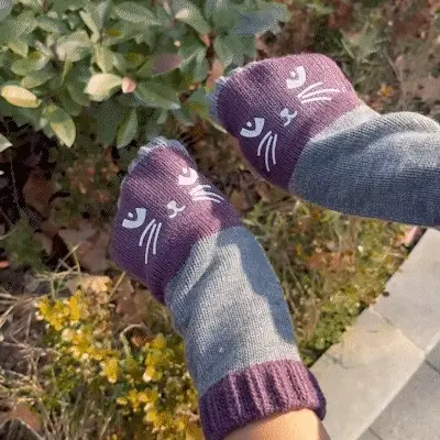 ⚡Christmas Gift idea ￡8.99!! 🔥Warm and Cuddly🧤Women's Knitted Fingerless Gloves with Cute Cat Pattern🐱 - Image 12