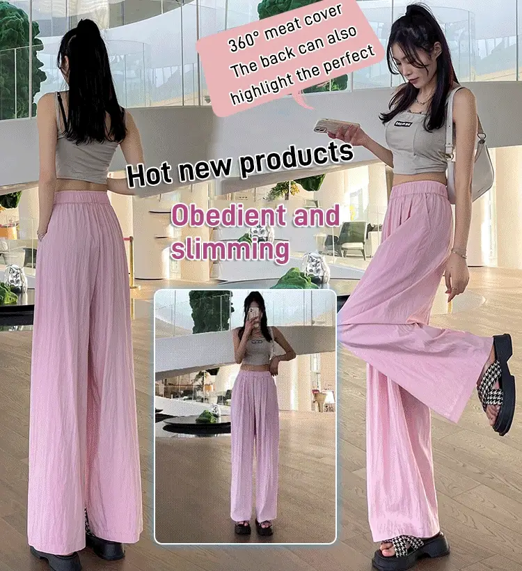 Lazy stlye pleated cool pants - Image 3
