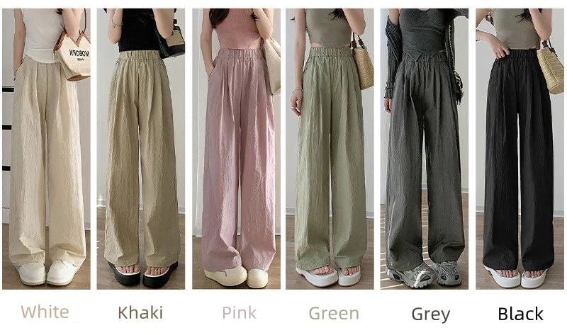 Lazy stlye pleated cool pants - Image 4