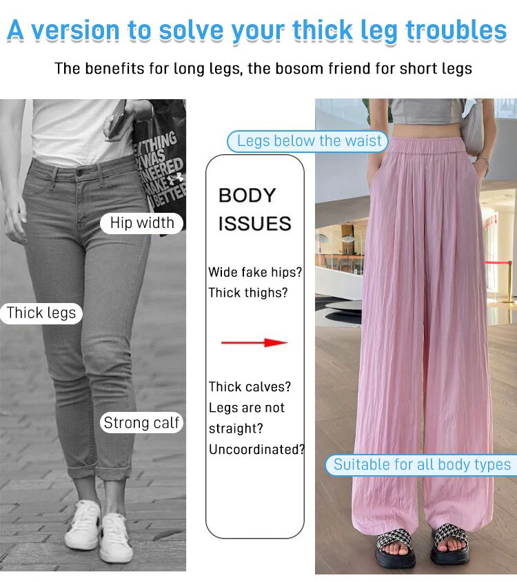 Lazy stlye pleated cool pants - Image 6