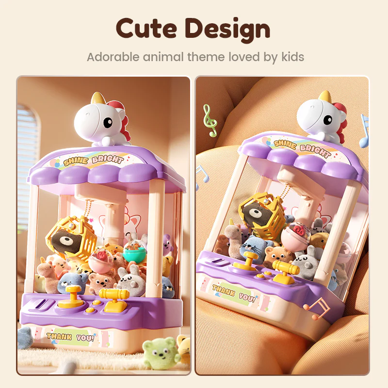 🧸New Year Gifts 50% Off📢Adorable Animal Claw Machine (Includes Plushies and Capsule Toys)🔥 Free Delivery - Image 2