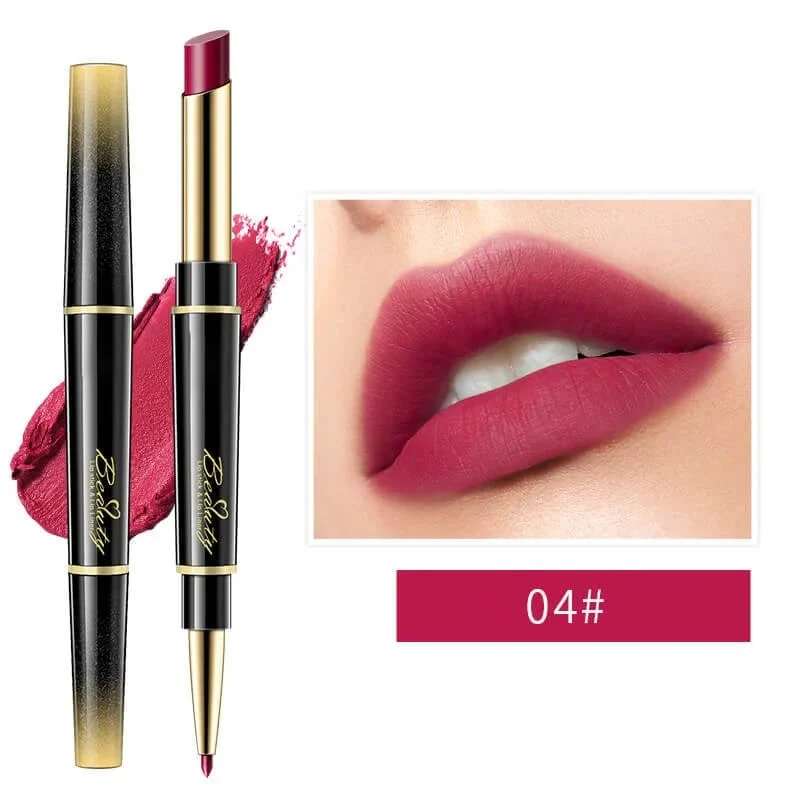 Double ended lipstick Automatic Lip Liner Matte Waterproof Non-fading Non-stick Lipstick - Image 11