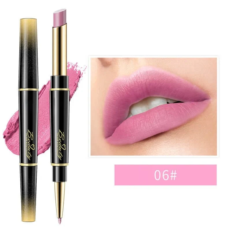 Double ended lipstick Automatic Lip Liner Matte Waterproof Non-fading Non-stick Lipstick - Image 13
