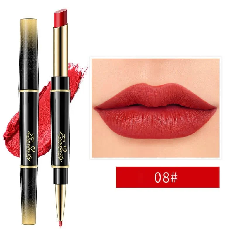 Double ended lipstick Automatic Lip Liner Matte Waterproof Non-fading Non-stick Lipstick - Image 15