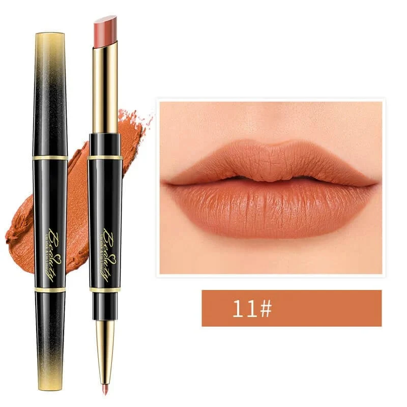 Double ended lipstick Automatic Lip Liner Matte Waterproof Non-fading Non-stick Lipstick - Image 18