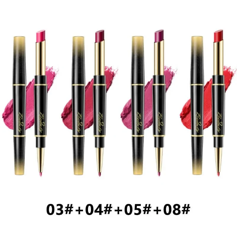 Double ended lipstick Automatic Lip Liner Matte Waterproof Non-fading Non-stick Lipstick - Image 21