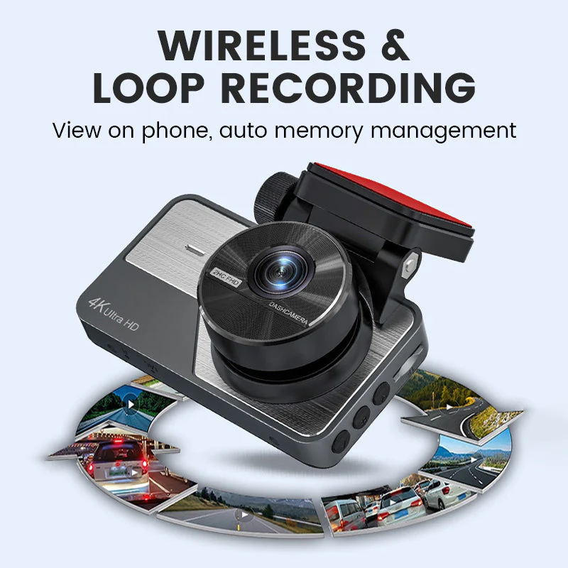 📹40% OFF FOR A LIMITED TIME!✨4K Ultra HD dash cam with night vision🚗Wi-Fi and loop recording for continuous monitoring🌙 - Image 8