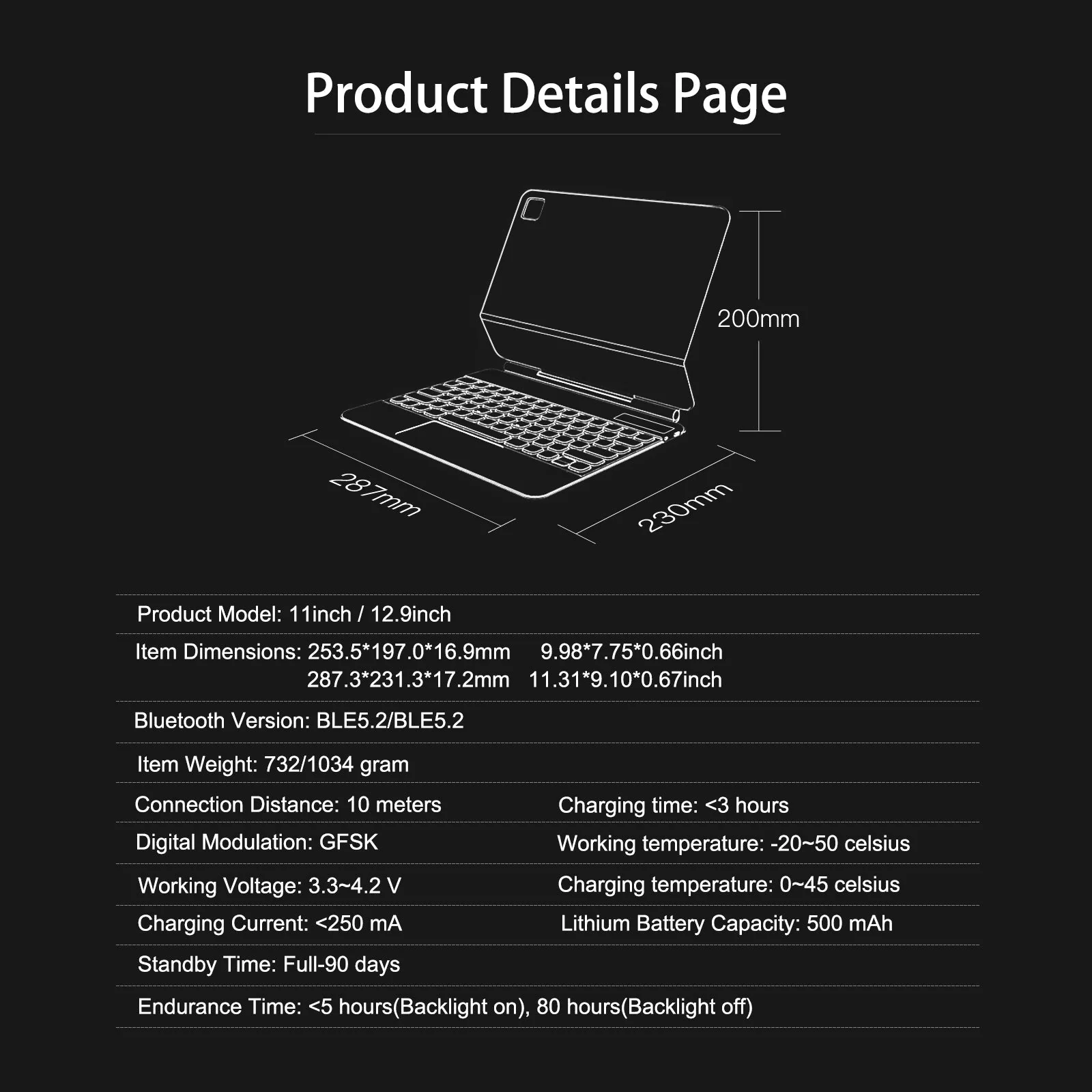 Magnetic Keyboard Case For iPad（Free Shipping） - Image 7