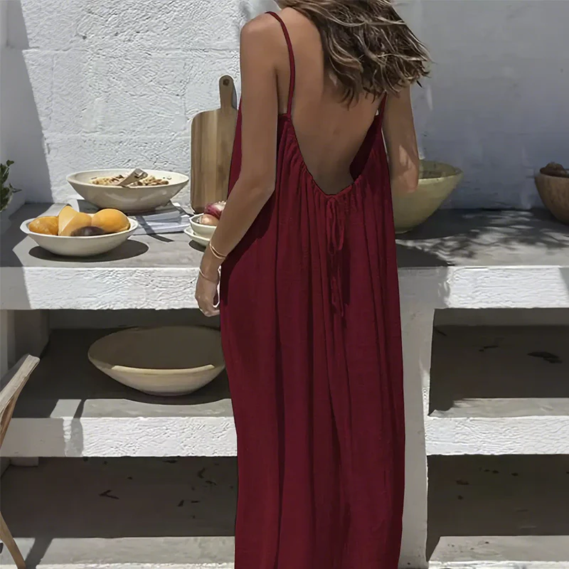 🏖️💕20K+ SOLD!⚡Women's Casual Backless Spaghetti Strap Maxi Dress🌟🌊 - Image 3