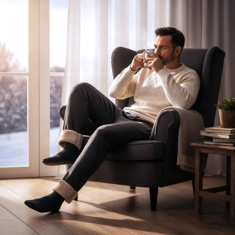 Men's Casual Winter Warm Pants - Image 4