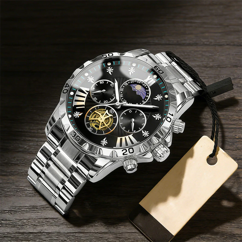 📢Best Christmas Gift 50% OFF !!🎁Men's Luminous Waterproof Flywheel Quartz Watch - Image 10