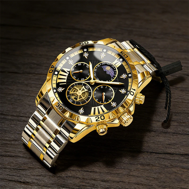 📢Best Christmas Gift 50% OFF !!🎁Men's Luminous Waterproof Flywheel Quartz Watch - Image 11