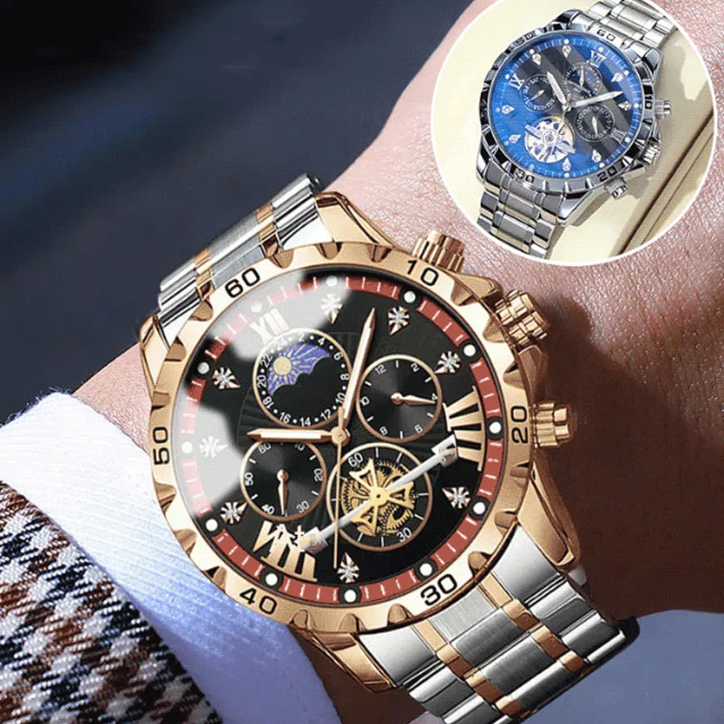 📢Best Christmas Gift 50% OFF !!🎁Men's Luminous Waterproof Flywheel Quartz Watch - Image 2