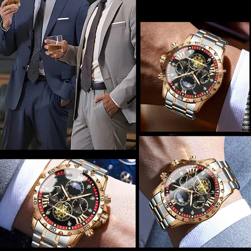📢Best Christmas Gift 50% OFF !!🎁Men's Luminous Waterproof Flywheel Quartz Watch - Image 5