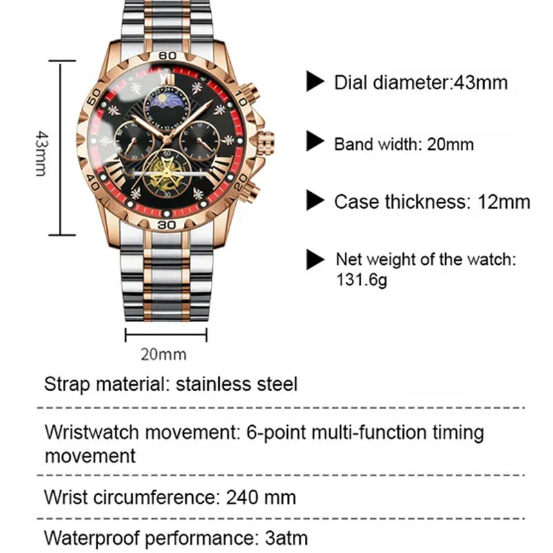 📢Best Christmas Gift 50% OFF !!🎁Men's Luminous Waterproof Flywheel Quartz Watch - Image 6