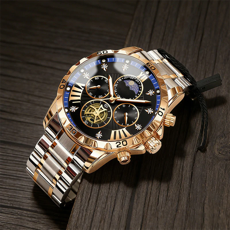 📢Best Christmas Gift 50% OFF !!🎁Men's Luminous Waterproof Flywheel Quartz Watch - Image 8