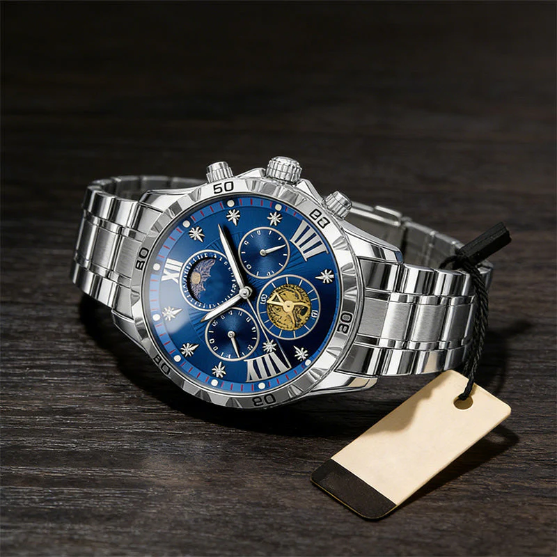 📢Best Christmas Gift 50% OFF !!🎁Men's Luminous Waterproof Flywheel Quartz Watch - Image 9