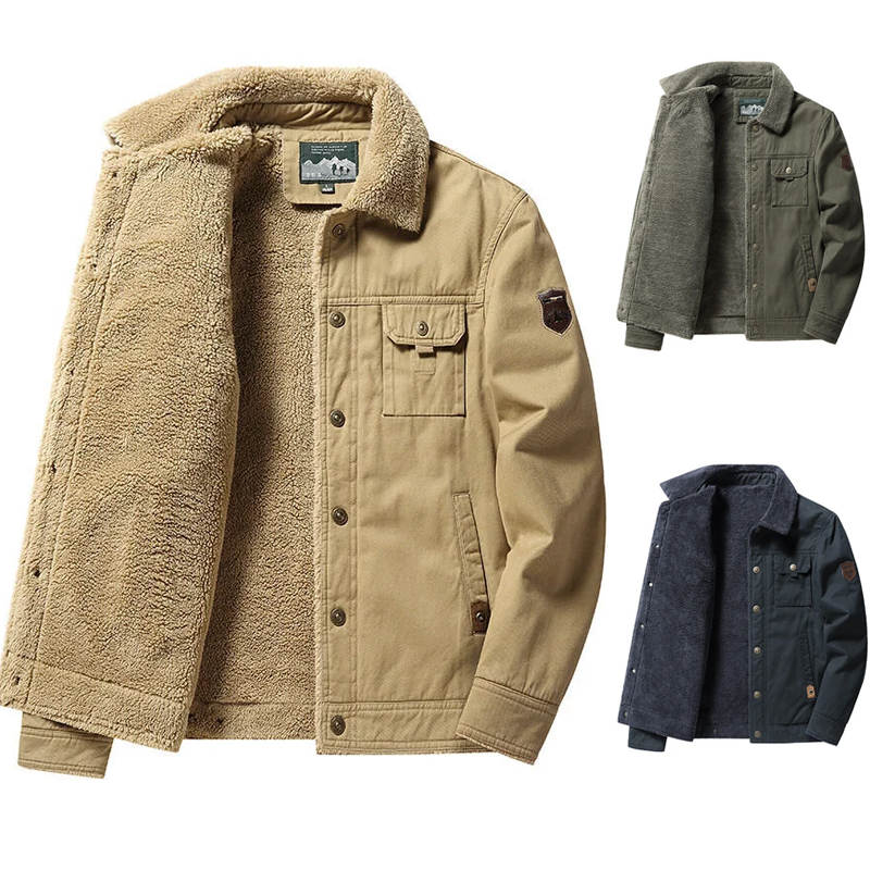 Men's Fleece Thickened Casual Thermal Jacket - Image 2