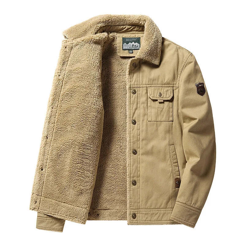 Men's Fleece Thickened Casual Thermal Jacket - Image 3