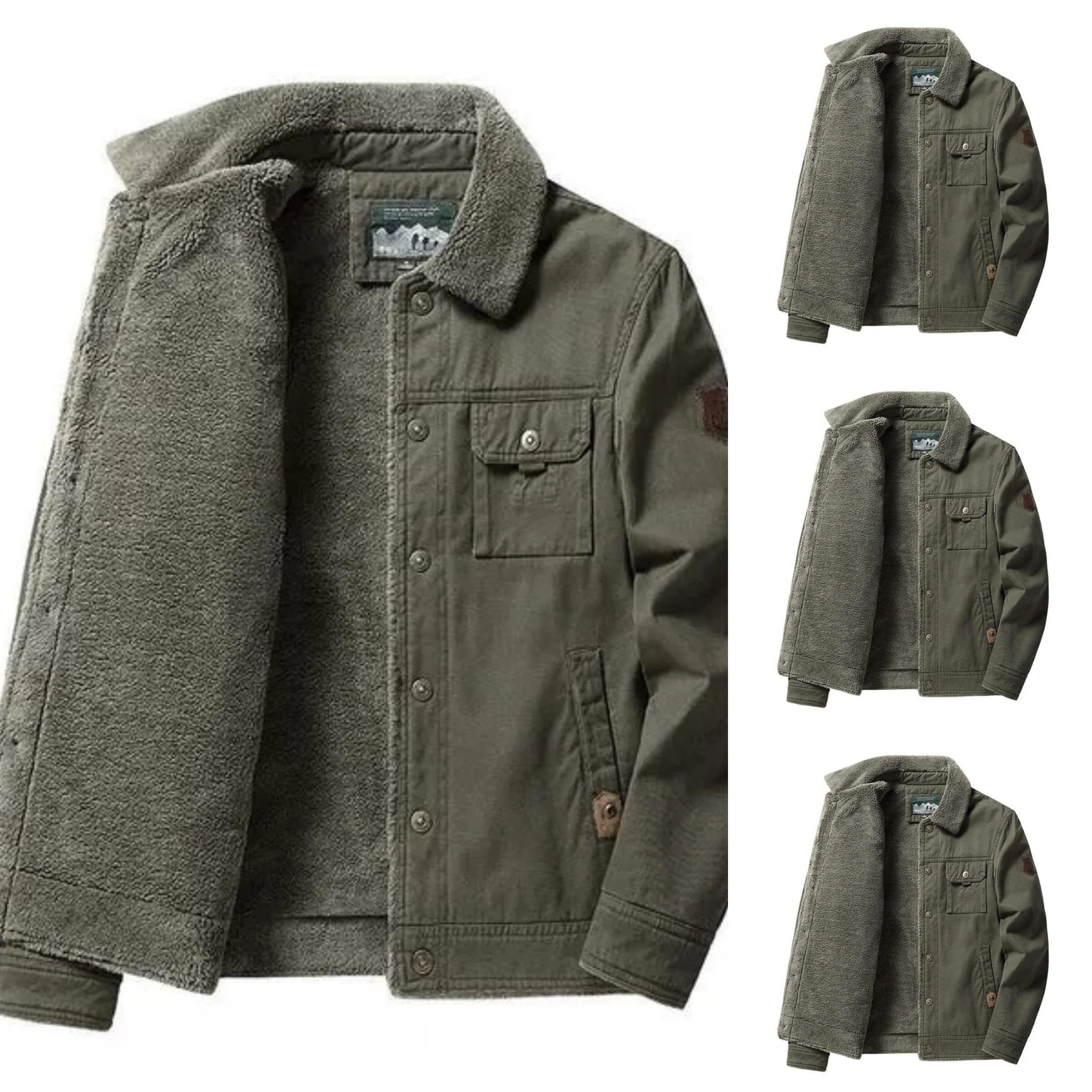 Men's Fleece Thickened Casual Thermal Jacket - Image 8