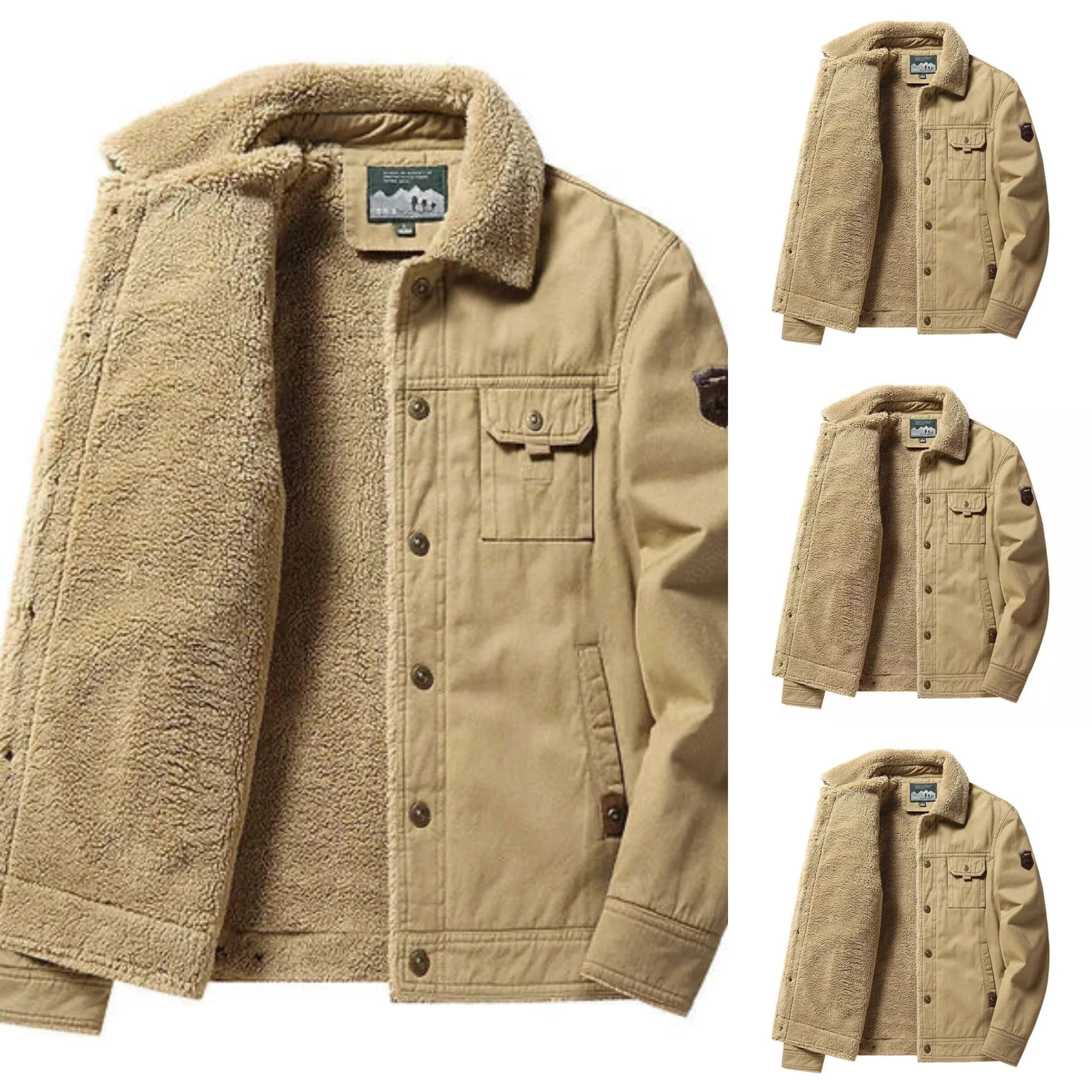 Men's Fleece Thickened Casual Thermal Jacket - Image 9