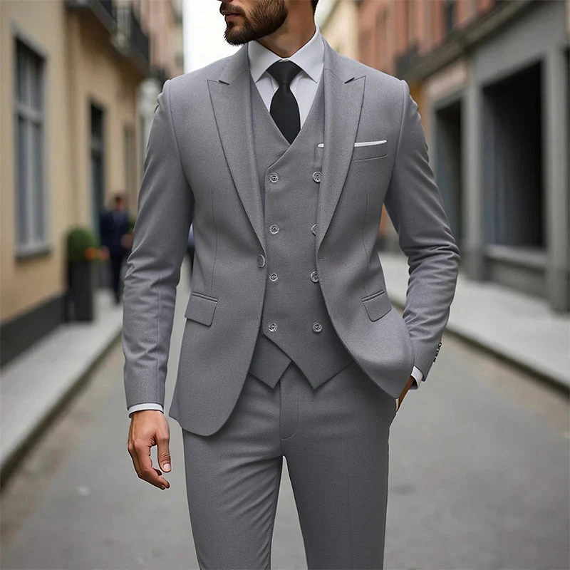 📢40% OFF!⏰Men's Slim-Fit 3-Piece Suit Set - Image 12