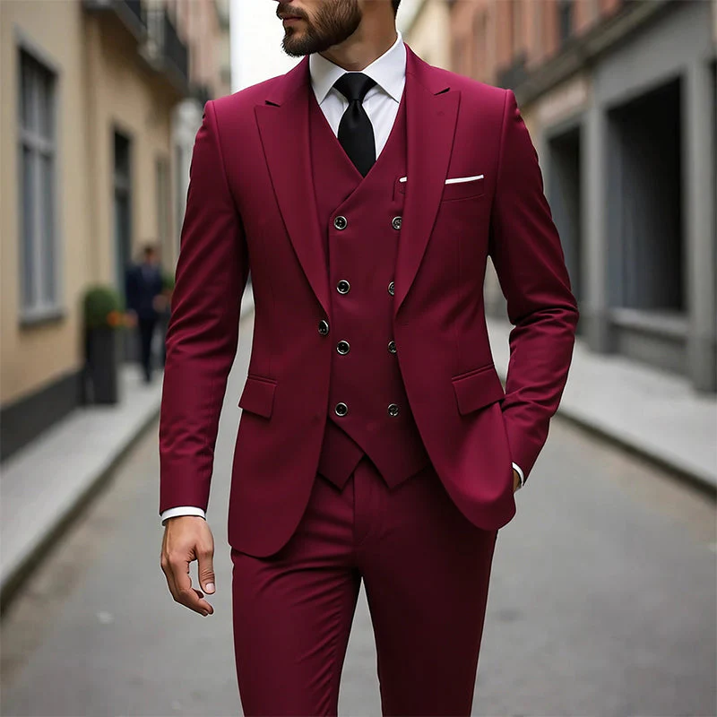 📢40% OFF!⏰Men's Slim-Fit 3-Piece Suit Set - Image 13