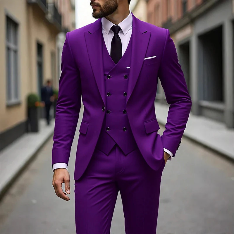 📢40% OFF!⏰Men's Slim-Fit 3-Piece Suit Set - Image 15