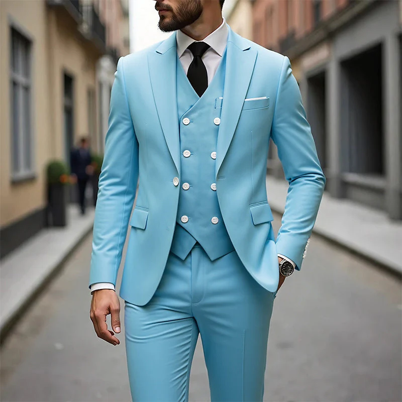 📢40% OFF!⏰Men's Slim-Fit 3-Piece Suit Set - Image 16