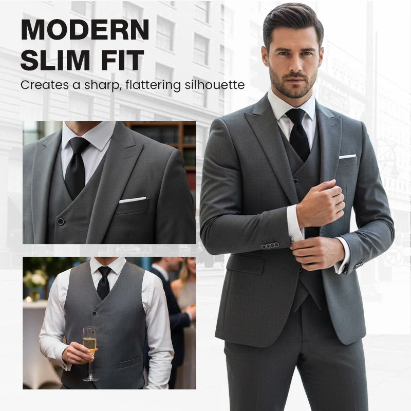 📢40% OFF!⏰Men's Slim-Fit 3-Piece Suit Set - Image 2