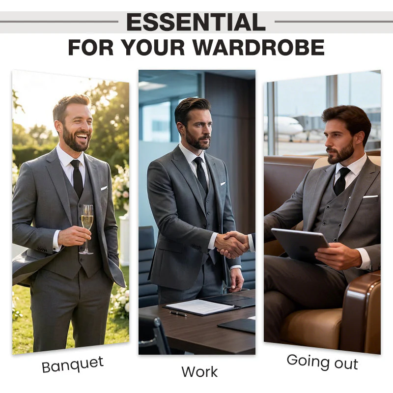 📢40% OFF!⏰Men's Slim-Fit 3-Piece Suit Set - Image 4