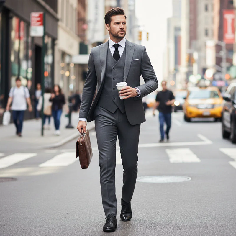 📢40% OFF!⏰Men's Slim-Fit 3-Piece Suit Set - Image 5
