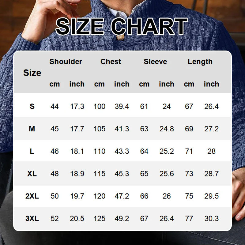 Men’s Textured Stand Collar Pullover Sweater - Image 8