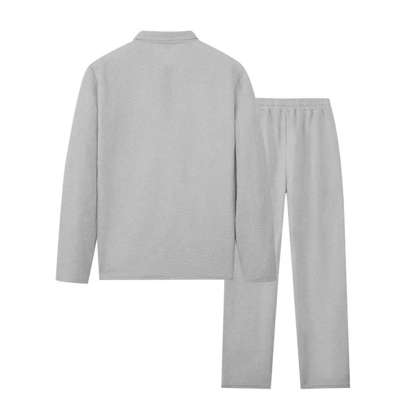 💥 Men’s Waffle Knit Sweatshirt & Straight-Leg Pants Set – Cozy, Breathable & Effortlessly Stylish 👕👖 - Image 6