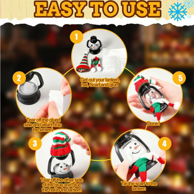 ⛄40% OFF NOW! ✨ Mini Snowman Lantern - LED Light with Removable Hat & Scarf for Festive Holiday Decor 🎄💡 - Image 8