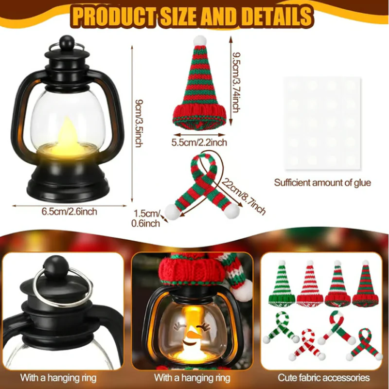 ⛄40% OFF NOW! ✨ Mini Snowman Lantern - LED Light with Removable Hat & Scarf for Festive Holiday Decor 🎄💡 - Image 9