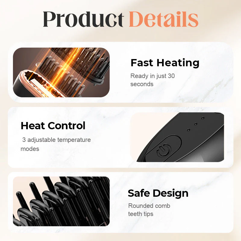 🏆Flash Sale 40% OFF⚡🔥Mini Cordless Hair Straightener Comb - Image 6