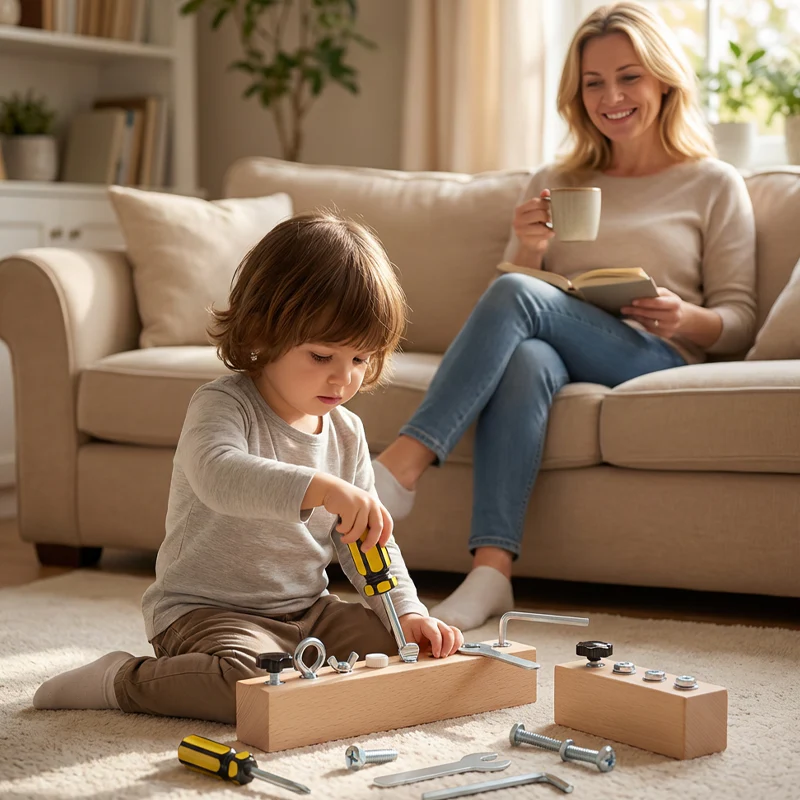 🥳40%  OFF!🪵Montessori Wooden Screw Driver Board Toy - Image 2