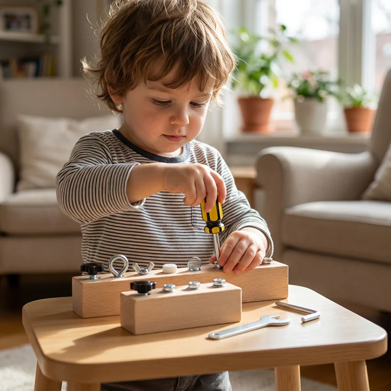 🥳40%  OFF!🪵Montessori Wooden Screw Driver Board Toy - Image 5