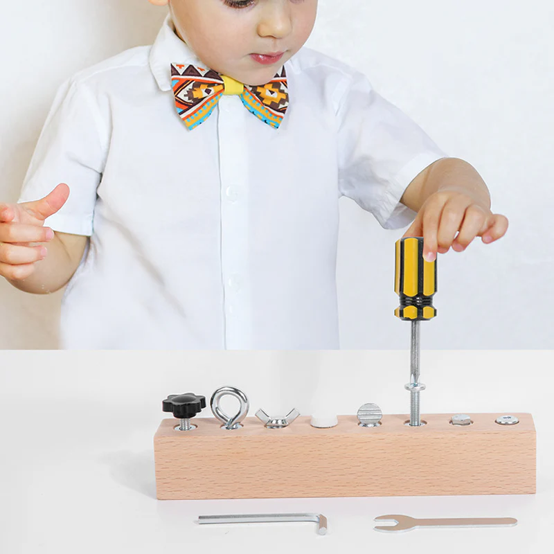 🥳40%  OFF!🪵Montessori Wooden Screw Driver Board Toy - Image 7