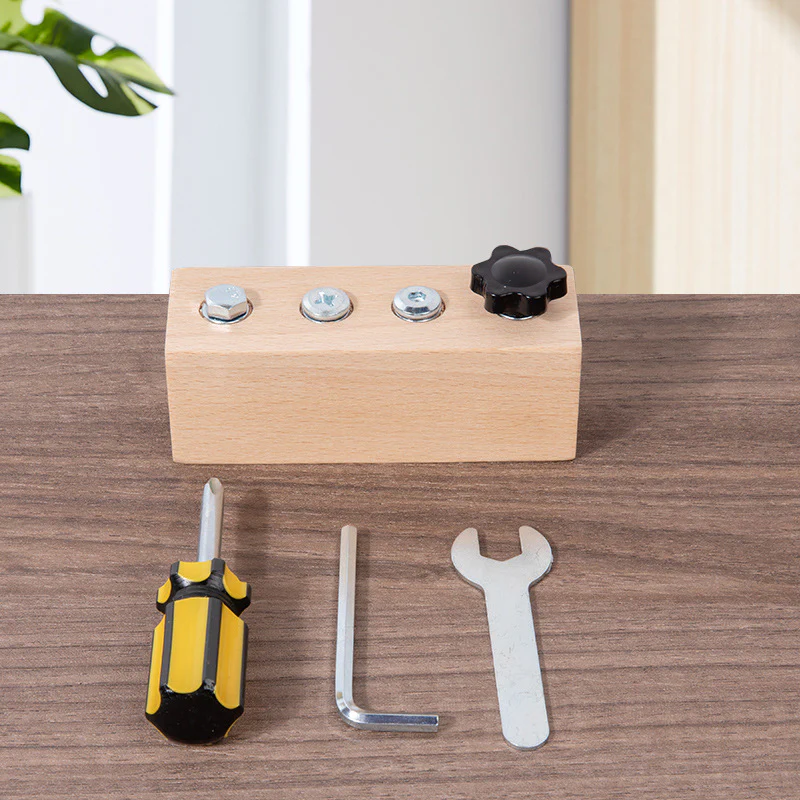 🥳40%  OFF!🪵Montessori Wooden Screw Driver Board Toy - Image 8