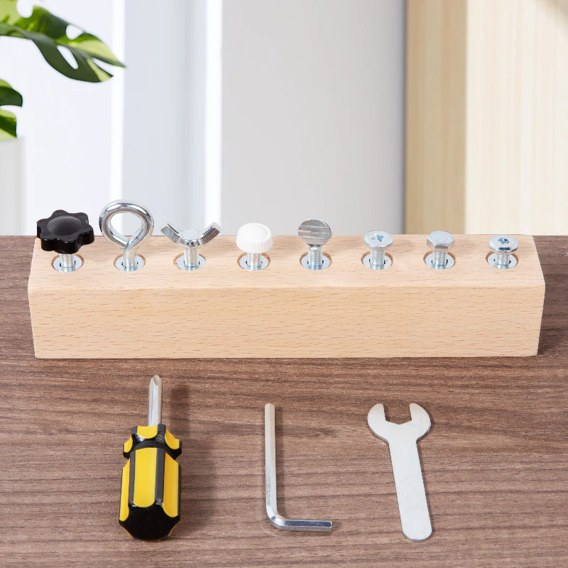 🥳40%  OFF!🪵Montessori Wooden Screw Driver Board Toy - Image 9