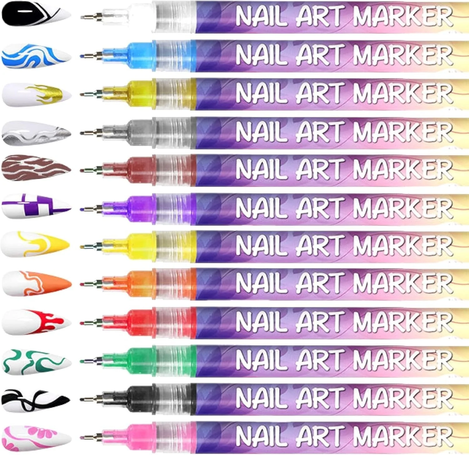 👧💅Last Day Hot Sale!!⌛🏆🎨12 Colors Nail Art Pens Set - Image 7