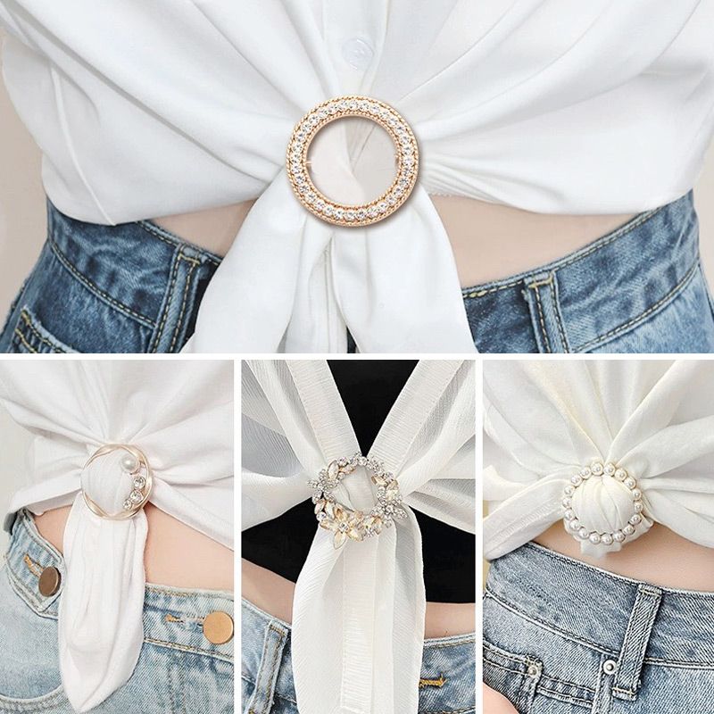 Classic All-match Pearl Rhinestone Buckles - Image 3