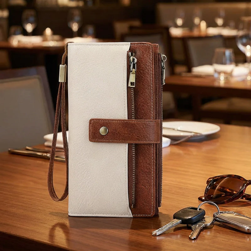 Women's Retro Style RFID Blocking Tri-fold Wallet - Image 10