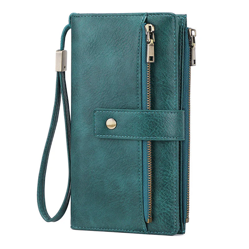 Women's Retro Style RFID Blocking Tri-fold Wallet - Image 16