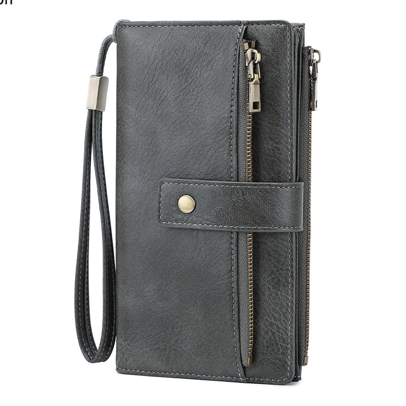 Women's Retro Style RFID Blocking Tri-fold Wallet - Image 17