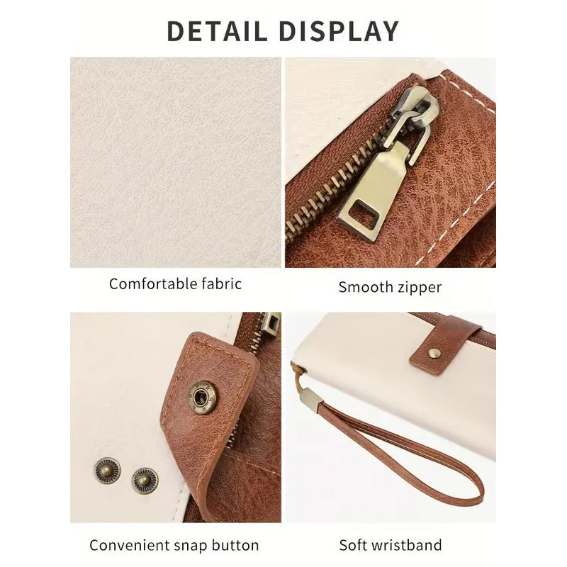 Women's Retro Style RFID Blocking Tri-fold Wallet - Image 6