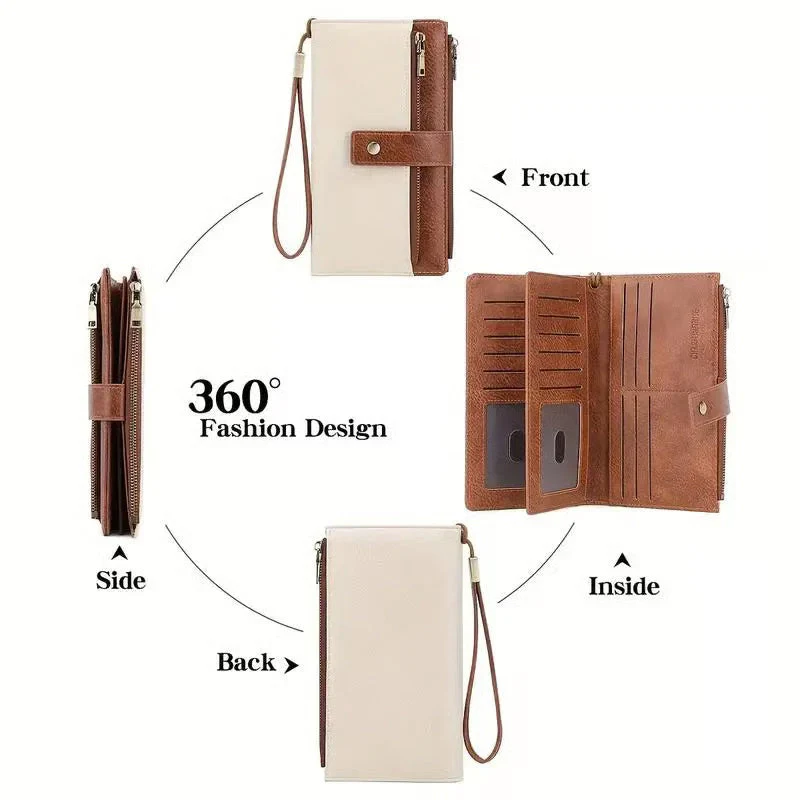 Women's Retro Style RFID Blocking Tri-fold Wallet - Image 7